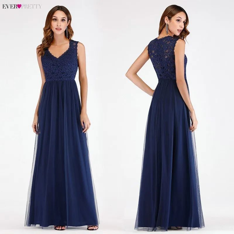 Robe Demoiselle D'honneur кружевное платье подружки невесты Ever Pretty A Line v образным вырезом
