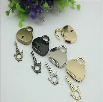 

10pcs/lot 4 color Luggage hardware decorate Bag metal lock Decoration wedding padlock Luggage lock bag lock