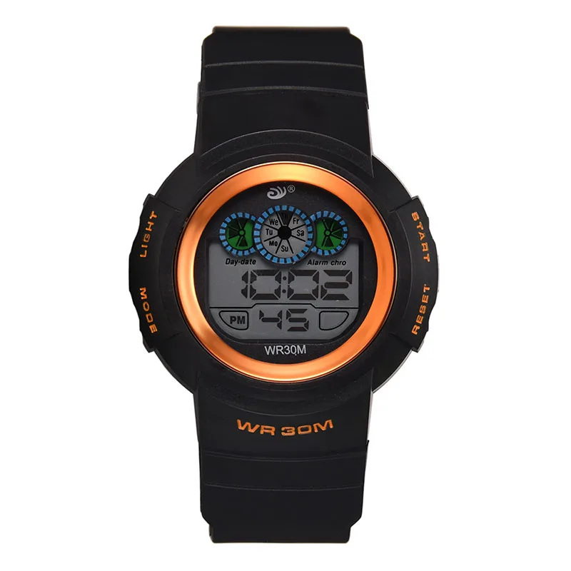 

1 Pcs Men Digital Electronic Sports Watch Waterproof Rubber Strap Casual For Outdoor LL@17