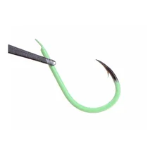 Leo 7 шт. светящиеся рыболовные крючки 3-6# рыболовный крючок из высокоуглеродистой стали с барбом Высококачественная Рыболовная Приманка Мягкая наживка «червяк»