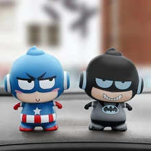 Украшение для автомобиля Marvel фигурка мстителя кукла Автомобильный интерьер милое украшение приборной панели украшения аксессуары домашний подарок