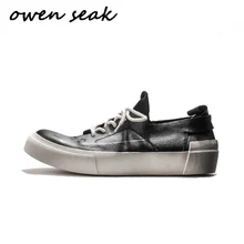 Owen Seak/мужские повседневные лоферы из натуральной коровьей кожи; роскошные кроссовки; сезон лето; повседневная обувь на плоской подошве; весенние кроссовки