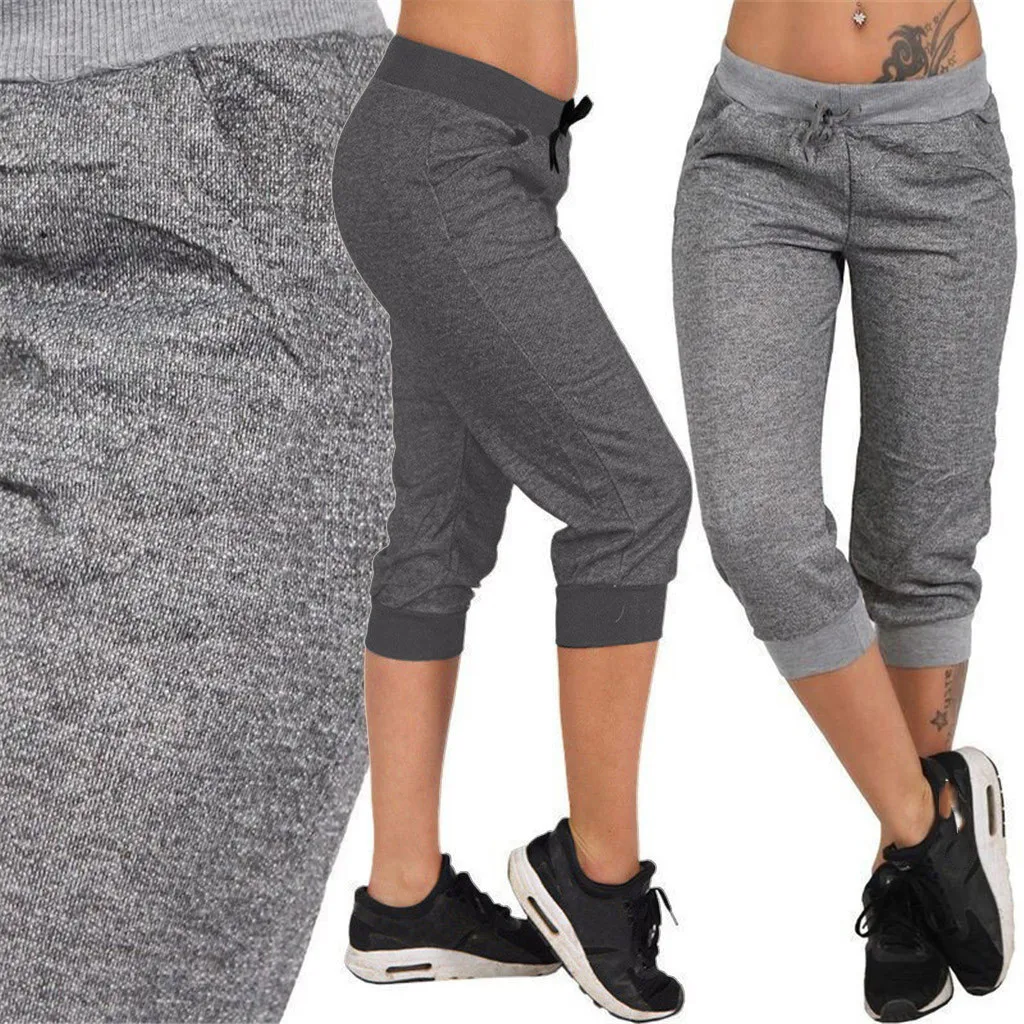 

Women's Summer Casual Solid color Sports Outdoor Pants Women's Slim Yoga Pants Sportswear