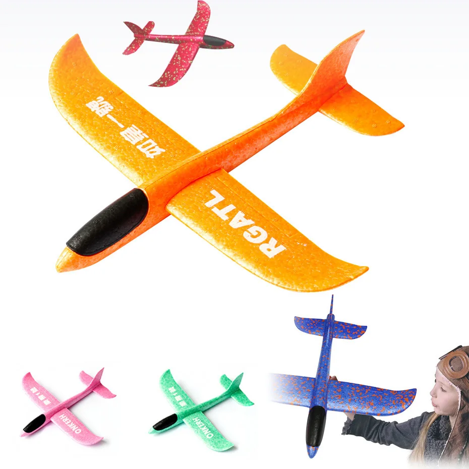 

Hot Airplane Hand Launch Throwing Glider Aircraft Inertial Foam EVA Airplane Toy Plane Model Outdoor Toy Educational Toys Gift