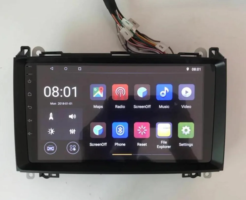 Top Android 8.1 2 Din 9 Inch Car DVD GPS Video Player For Mercedes/Benz/Sprinter/Viano/Vito/B-class/B200/B180 CANBUS 1G RAM Radio 3