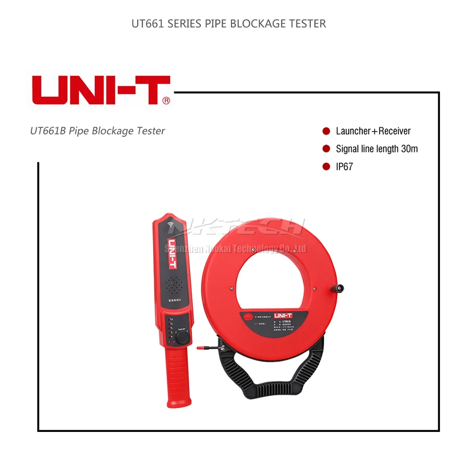 UNI T Wall PVC Iron Pipe Blockage Detector UT661A UT661B Diagnostic tool Scanner Pipeline