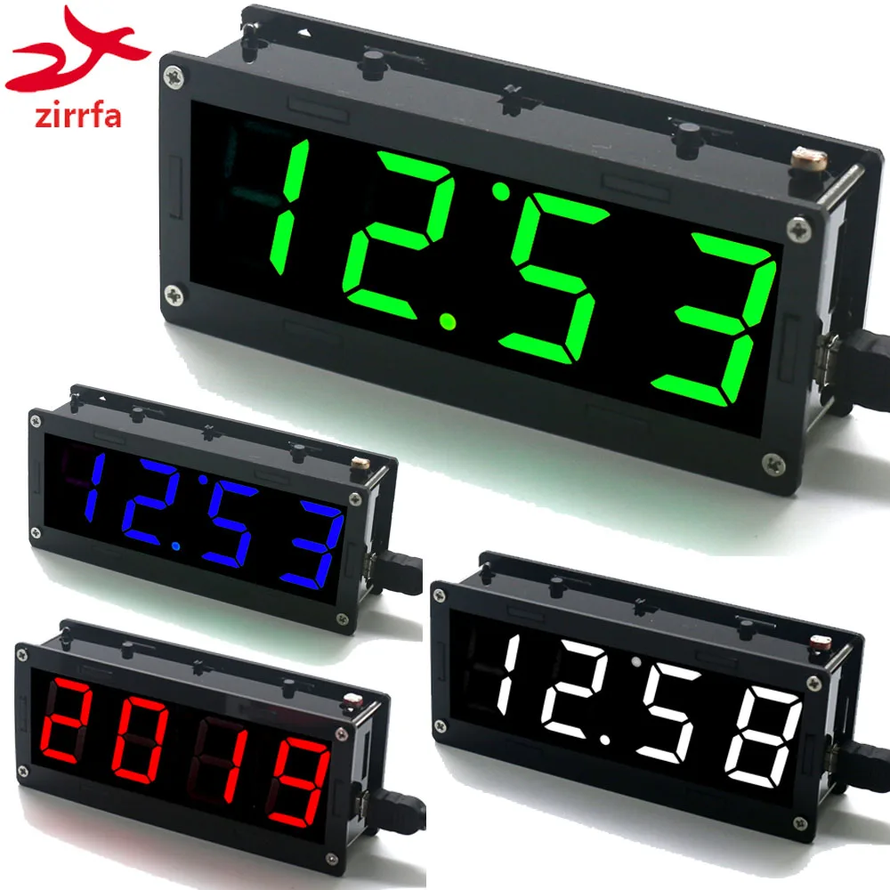 

Electronic DIY Kit 1 inch digital tube Clock Kit High precision DS3231 4-digit Display with Case Diy Kit Electronic