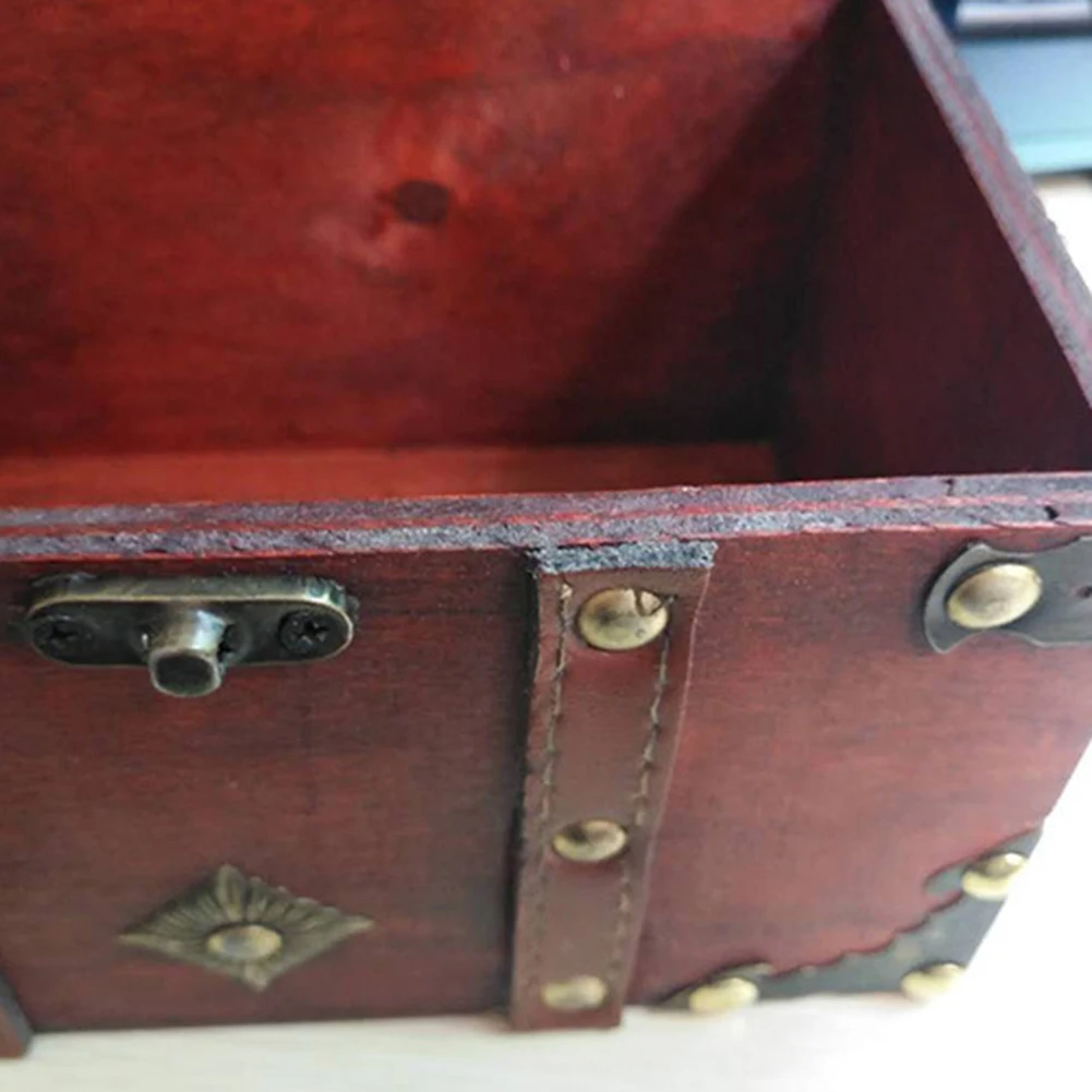 Деревянная коробка для хранения, органайзер, европейская ретро коробка, деревянная винтажная шкатулка, реквизит, квадратный Чехол#40