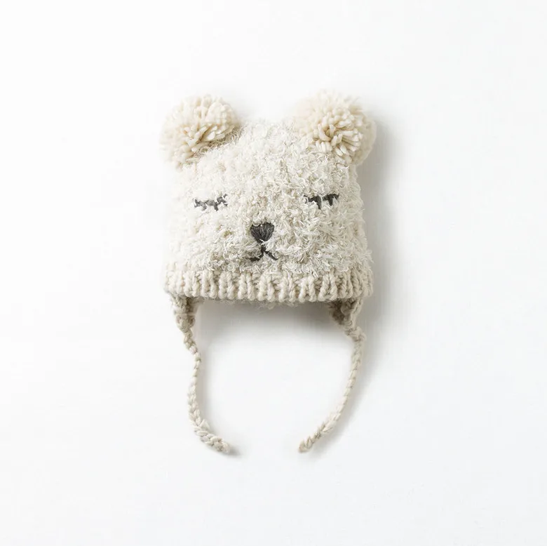 

2019 autumn winter hand made knitted hat for baby hand knitting cap crochet knit hat for baby chidrens' boy girl knitting hat