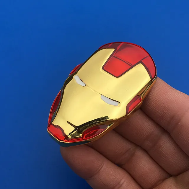 4x6cm 3D Chrome Metal Iron Man Car Emblem Stickers Decoration The
