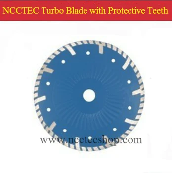 Best 9'' NCCTEC Diamond Turbo Saw Blade With Protective Teeth(5 Pcs Per Lot)230mm DRY Granite Marble Cutting Blade/Hot Press Sintered