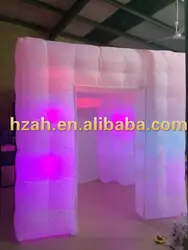 Светодиодное освещение надувной куб Photo Booth с 3 Дверные рамы