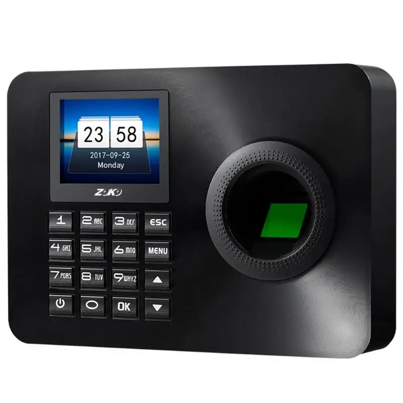 ZK-TA10 система посещаемости пароль отпечатка пальца распознавание офиса время часы работник записывающее устройство биометрическое время посещаемости - Цвет: EU