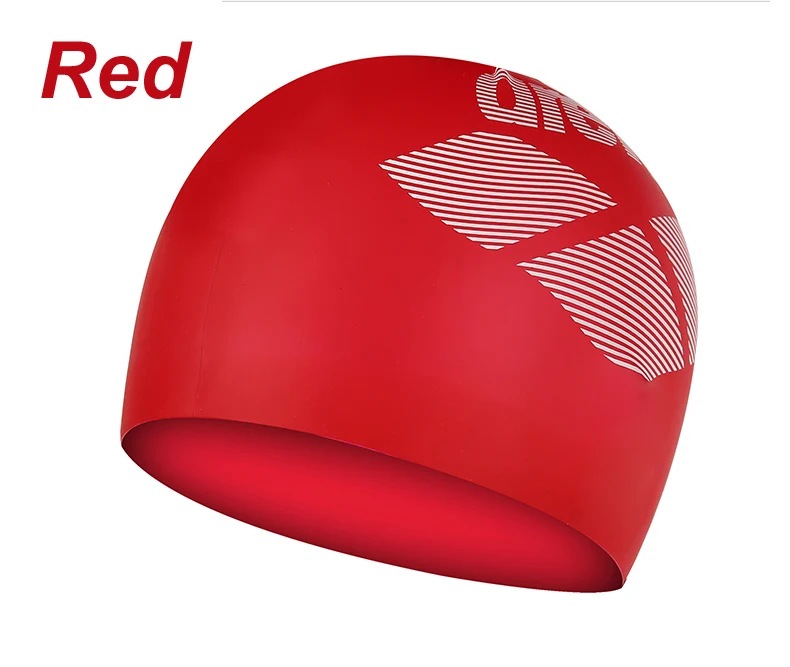 Arena чистый силикон водонепроницаемый плавающий ming cap для плавания унисекс плавающий ming cap s для длинных волос ARN-6400E - Цвет: Красный