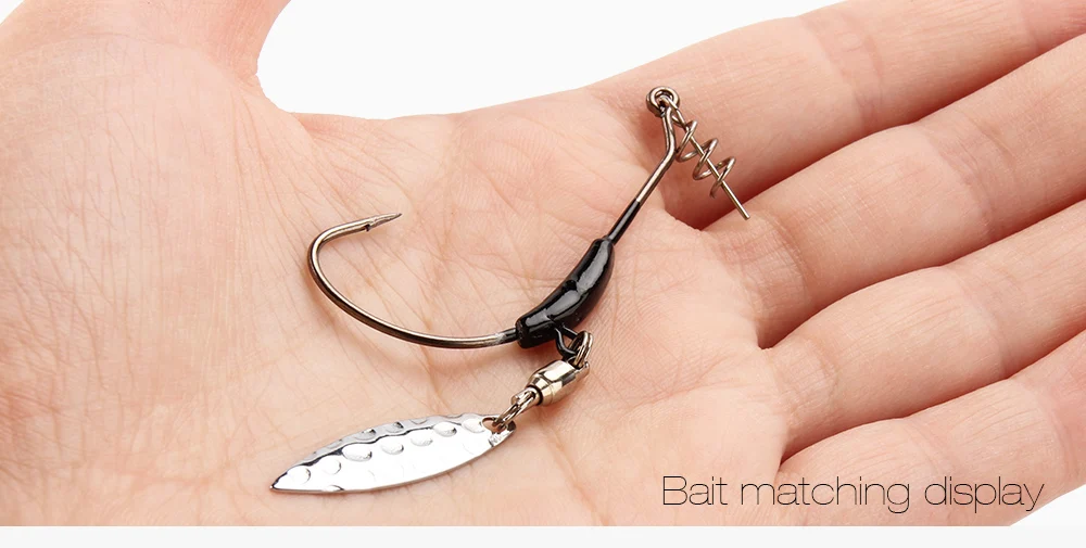 RoseWood 2g 3g 4g 7g 3pcsLot Sharp Crank Fishing Hooks GoldSilver Crank Jigging Hook Metal Spoon With Add Weight Lead Tools  (7)