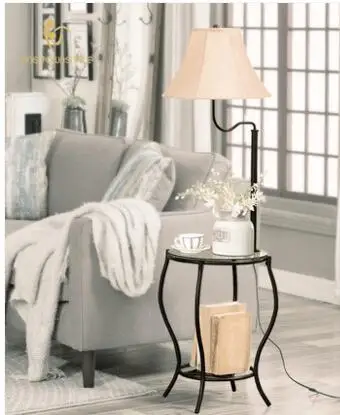 Tea table sofa shelf floor lamp