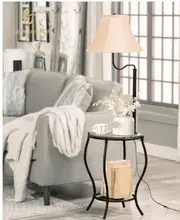 Tea table sofa shelf floor lamp