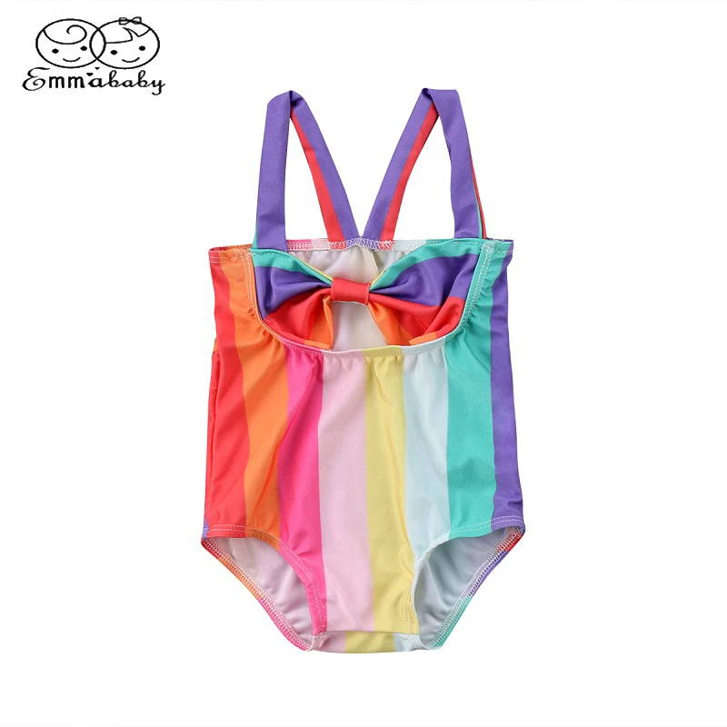 rainbow stripe swimsuit