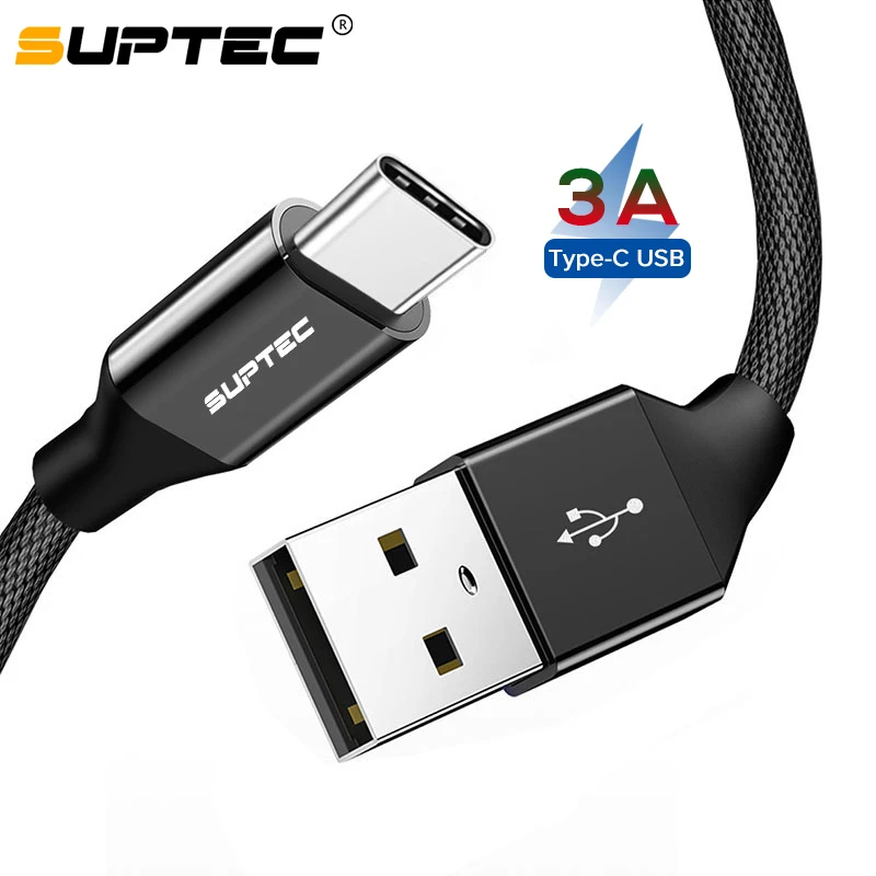 

SUPTEC 3A USB Type C Charger Cable for Xiaomi Redmi Note 7 Mi 9 Quick Charge Type-C Cable for Huawei P20 Lite Samsung S9 S8 Cord