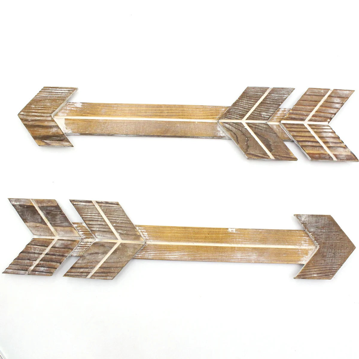 

White/Brown Rustic Wood Arrow Sign Decor Wall Art Arrow Crafts Give Directions Farmhouse Wall Mount Decoration For Home Pub Cafe