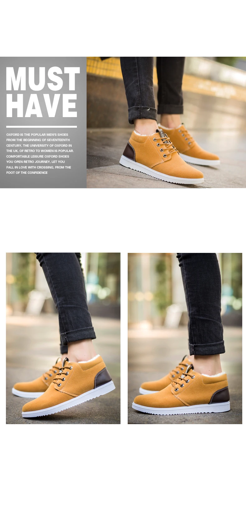 Brand Men Boots Winter Fur 2018 Warm Snow Boots Men Winter Boots Work Shoes Men Footwear Fashion Rubber Ankle Shoes (4)