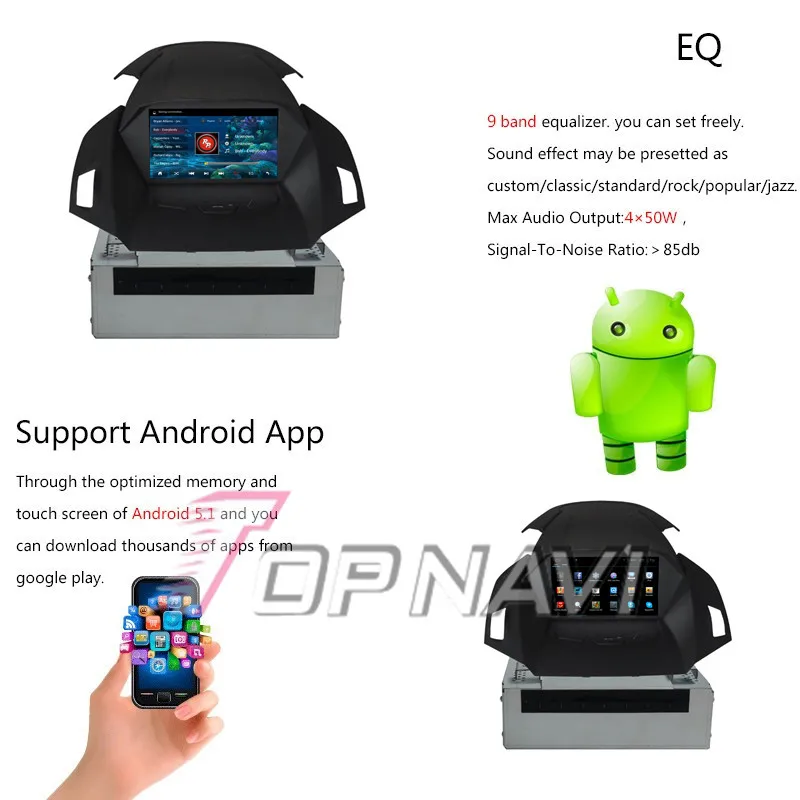 Top Topnavi 8" Quad Core Android 6.0 Car GPS Navigation for Ford Kuga Autoradio Multimedia Audio Stereo,NO DVD 29