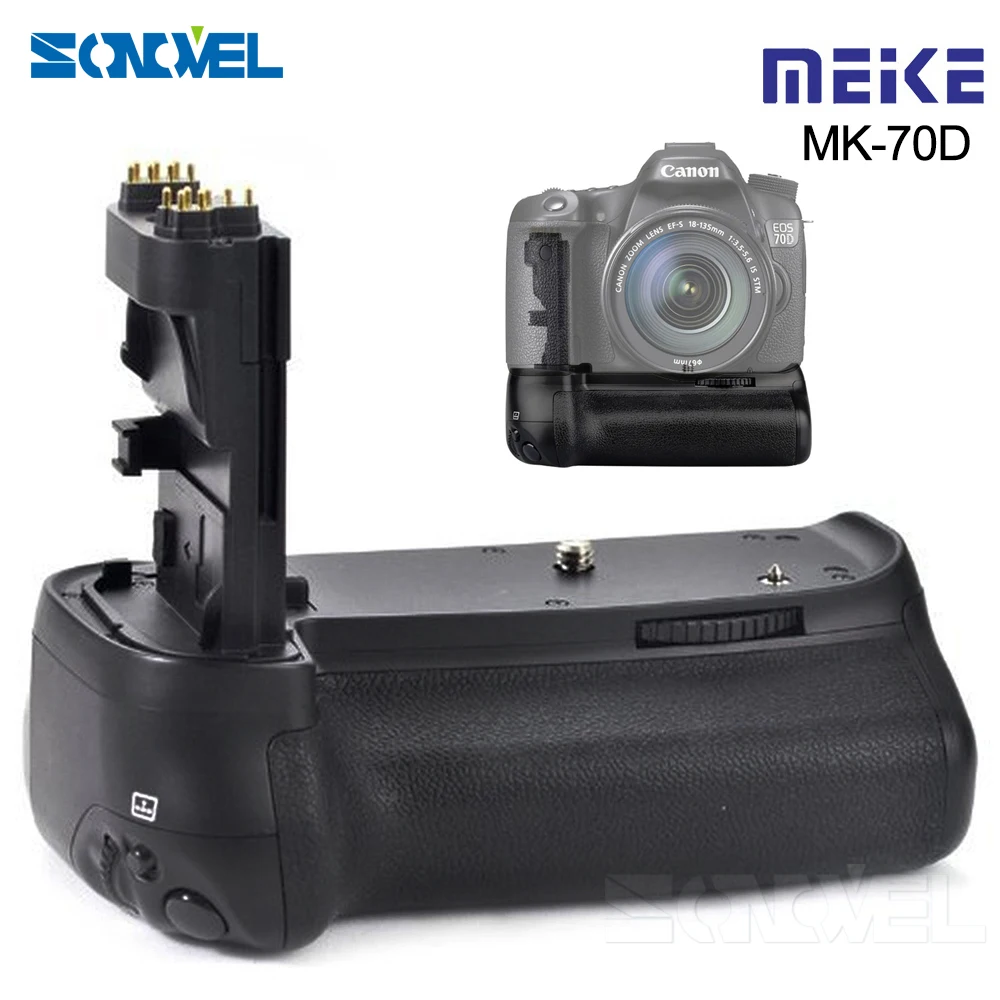 Meike MK 70D вертикальный держатель батарейного отсека Удобный пакет для Canon EOS 70D/80D
