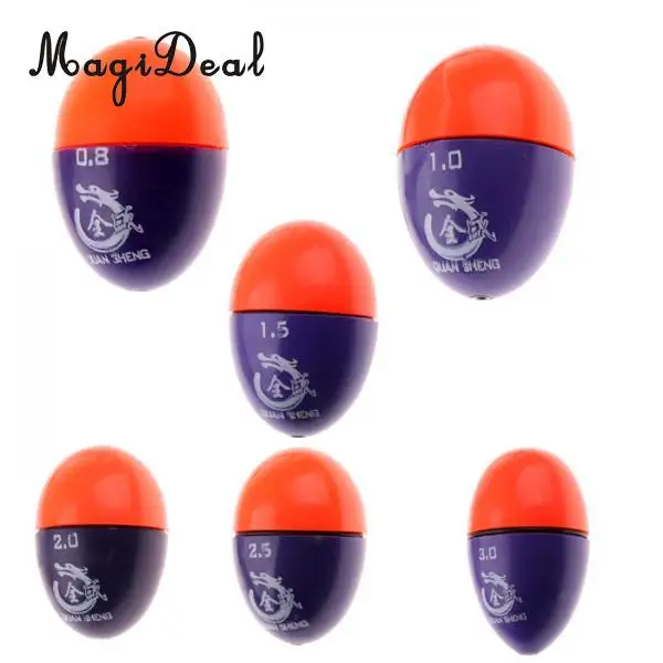 MagiDeal Fishing Bobbers Soft EVA Foam Snap-on Floats Push Button Oval Design Round Float Bobbers Fishing Tackle Accessories