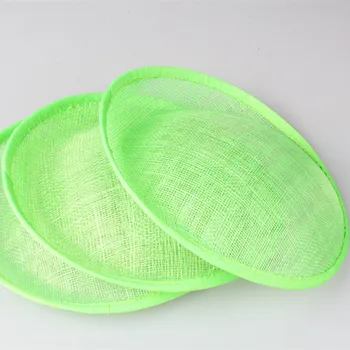 

summer 8"/20cm light green sinamay fascinator base gril linen party hair accessories DIY hair accessories 12pieces/lot MYQH018LG