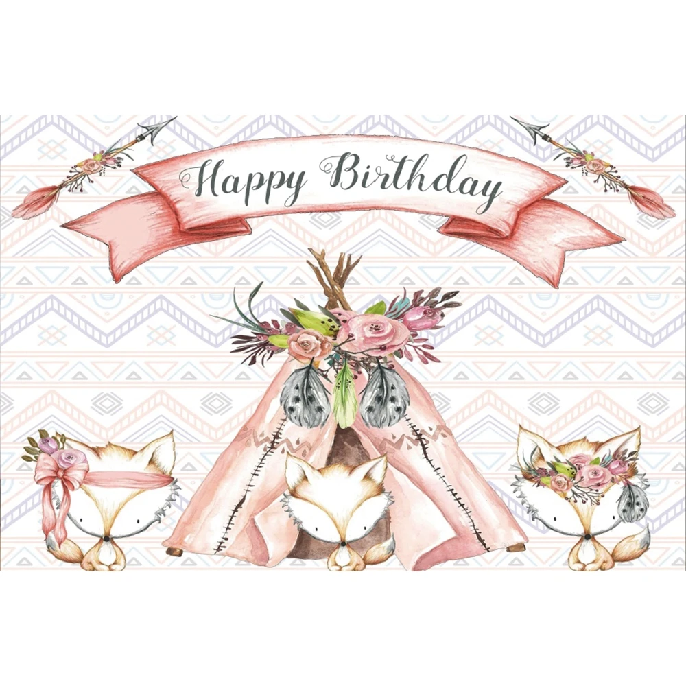 

Yeele Happy Children Birthday Scene Baby Kid Photography Fox Background Photographic Tent Child Backdrop For Photo Studio