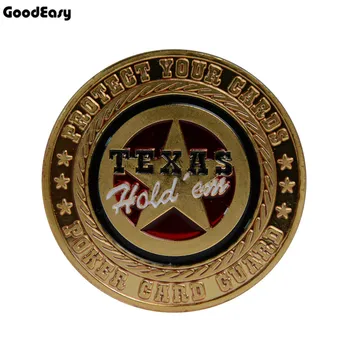 

Poker Card Guard Protector Metal Token Coin with Plastic Cover Metal Poker Chip set Poker Texas Hold'em Dealer Button1 pcs