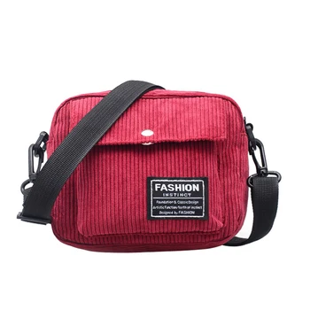 

Corduroy fashion Women bag solid color quality corduroy stripe Women Soulder bag Croosbody bag Casual Simple Women Handbag