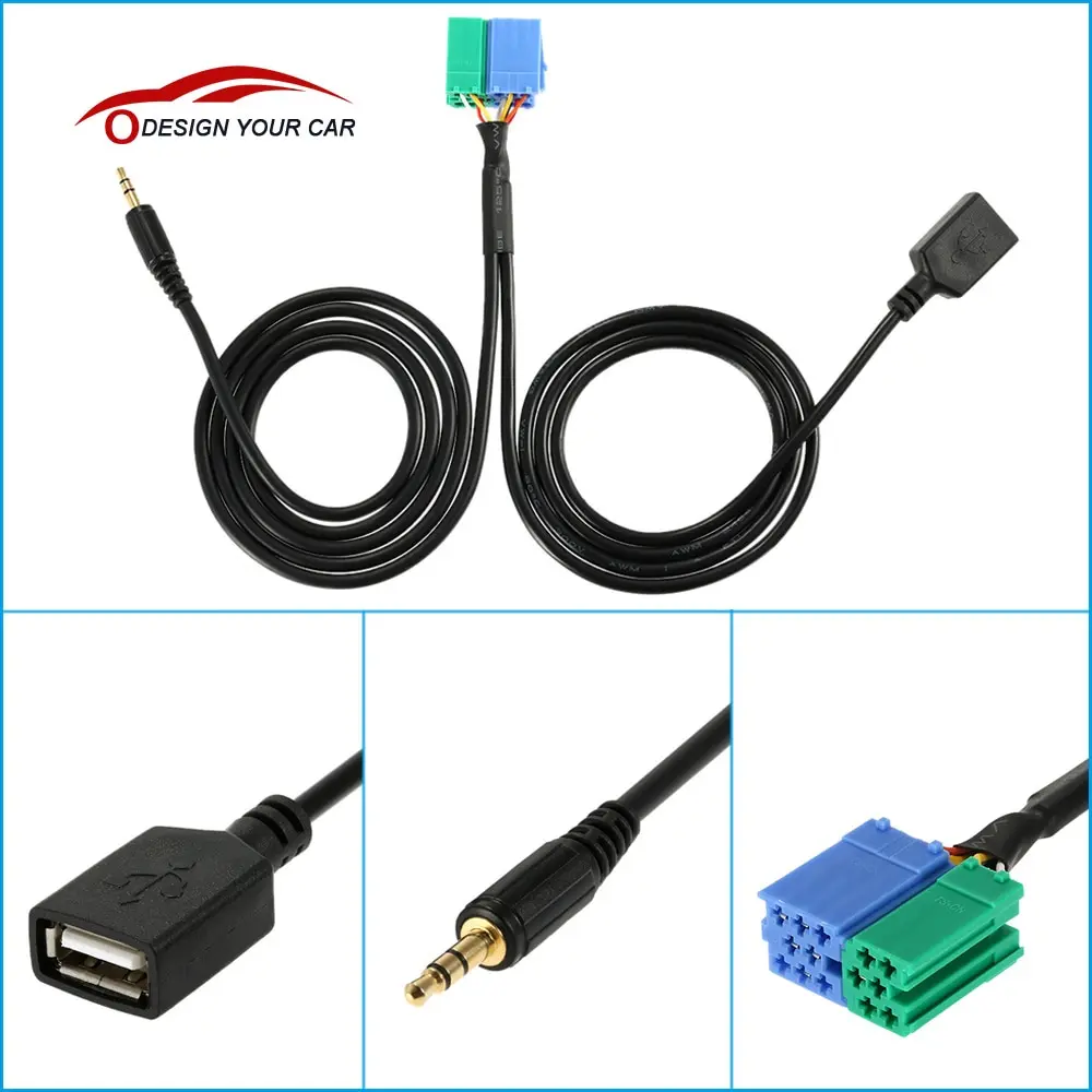 3 5 мм Aux USB входной кабель аудиоадаптер для iPod iPhone 6S 6 Plus 5S 5C MP3 Hyundai Kia Sportage |