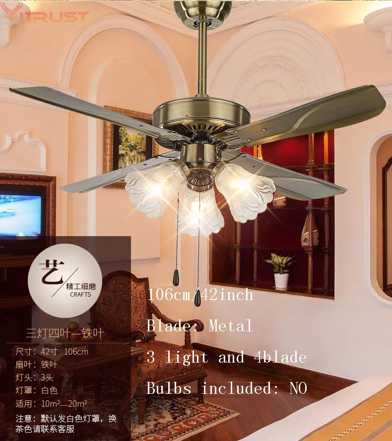 Vitrust Modern Ceiling Fan Led Lighting Fixture Chandelier