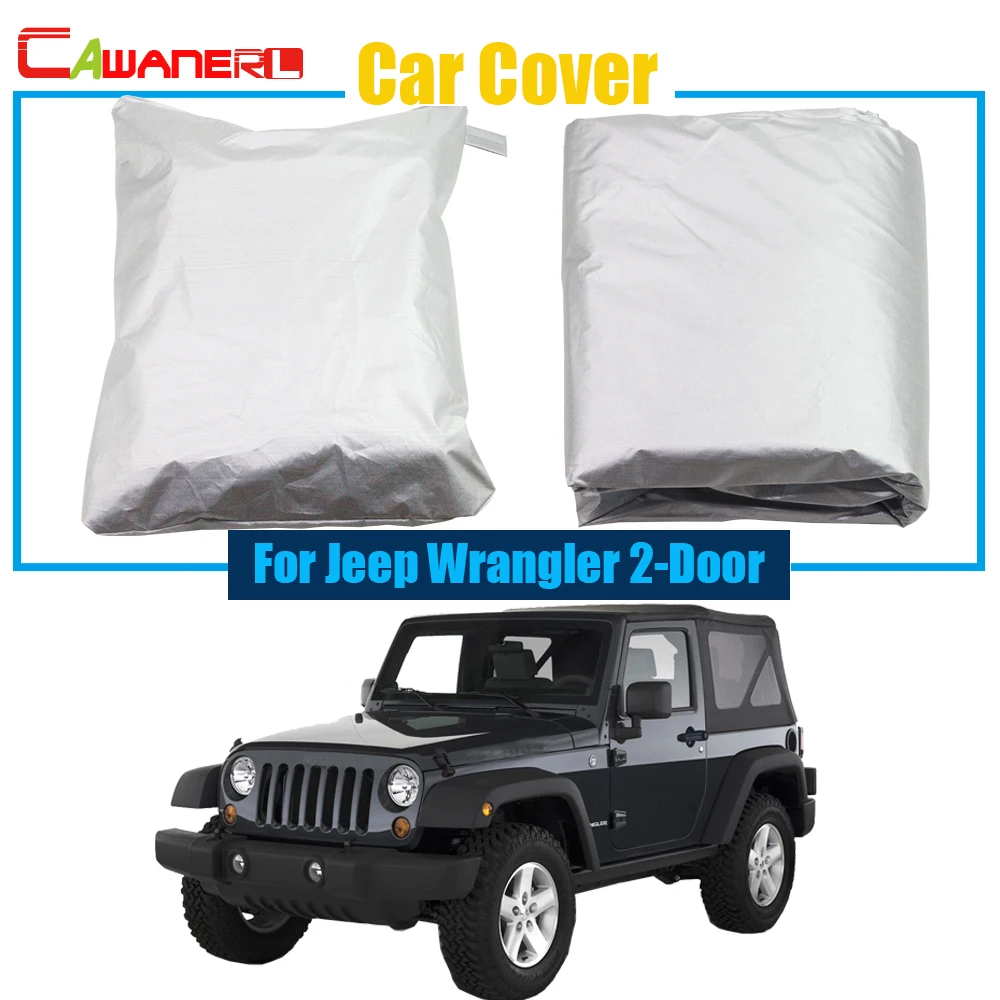 Us 29 57 9 Off Cawanerl Car Cover Suv Anti Sunshade Snow Rain Sun Shield Resistant Cover Uv Scratch For Jeep Wrangler 2 Door In Car Covers From