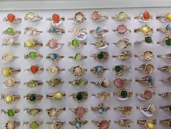 

2019 New Fresh Rhinestone stone Ring mix designs 17-19 100pcs/box