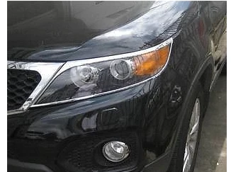 

Chrome front head lamp light cover Trims 2PCS For Kia Sorento 2010 2011