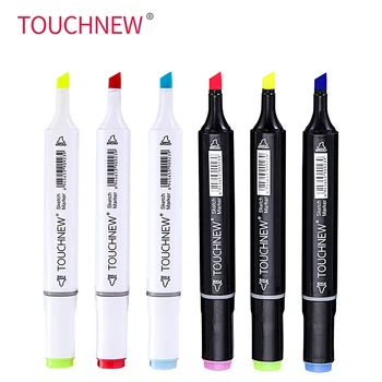 

TOUCHNEW 168 Colors Single Art Markers Brush Pen Sketch Alcohol Based Markers Dual Head Manga Drawing Pens Art Supplies