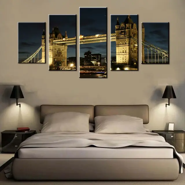 home decor art of london england tower bridge thames river painting