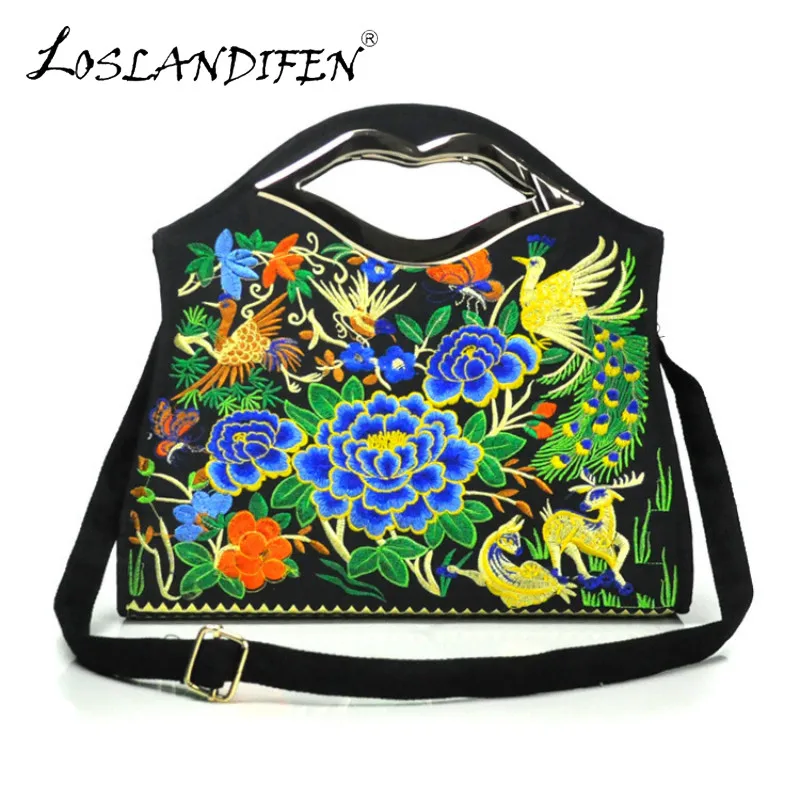 New Women Chinese Style Handbags Ethnic Embroidered Shoulder Bags Lady