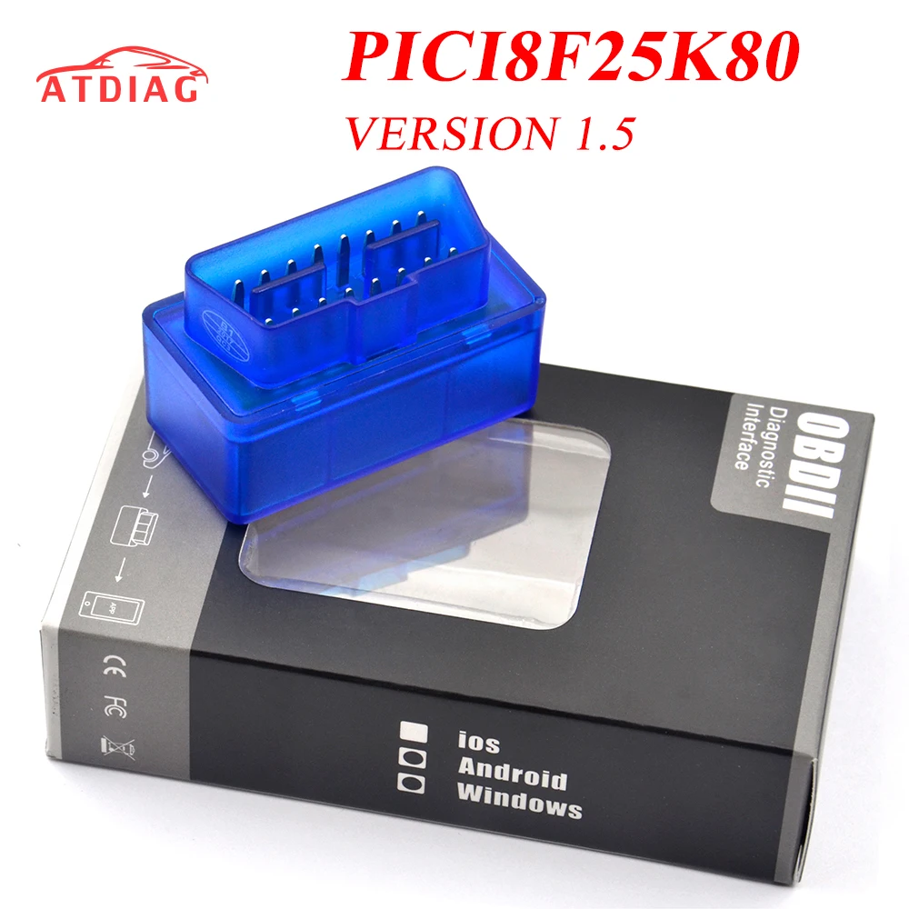 Действительно V1.5 Супер Мини ELM327 Bluetooth ELM 327 PIC18F25K80 версия 1,5 OBD2/OBDII для Android Крутящий момент Автомобильный сканер кода