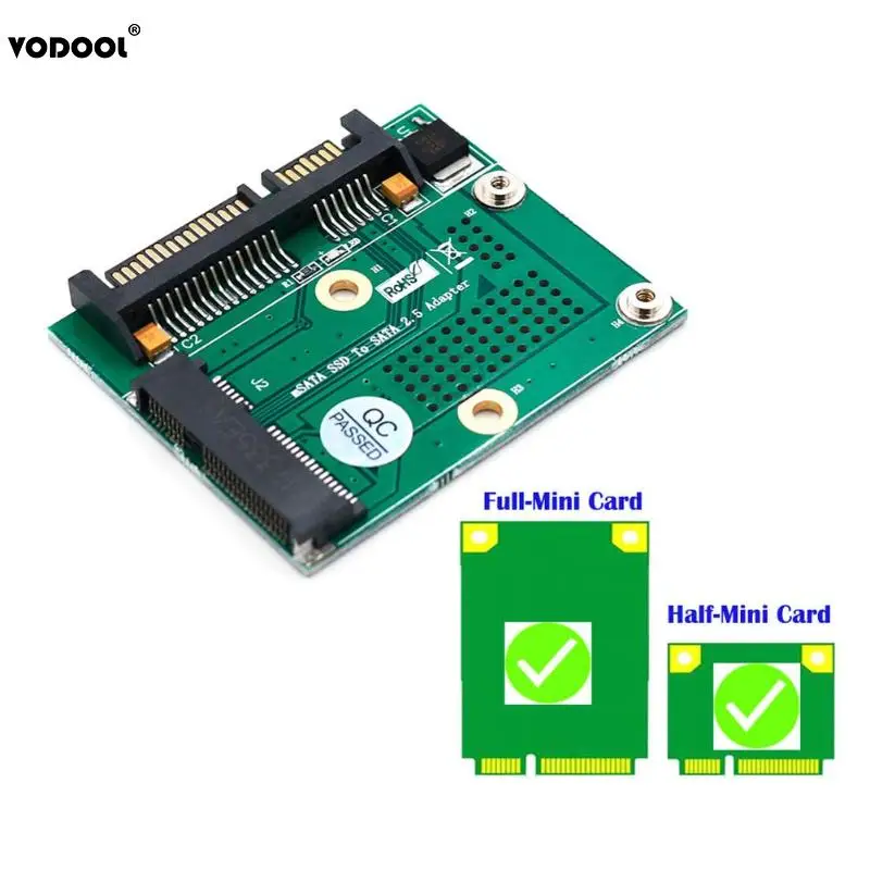 Mini PCI E Msata SSD до 2 5 дюйма SATA адаптер конвертер плата модуля карты с металлическим