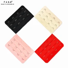 5 шт./партия, 3 ряда, 4 крючка, удлинитель для бюстгальтера, нейлон, женский бюстгальтер, застежка, удлинитель