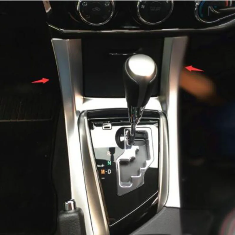 

ABS chrome for Toyota corolla 2014 2015 car accessories Car gear shift knob frame panel Decoration cover trim