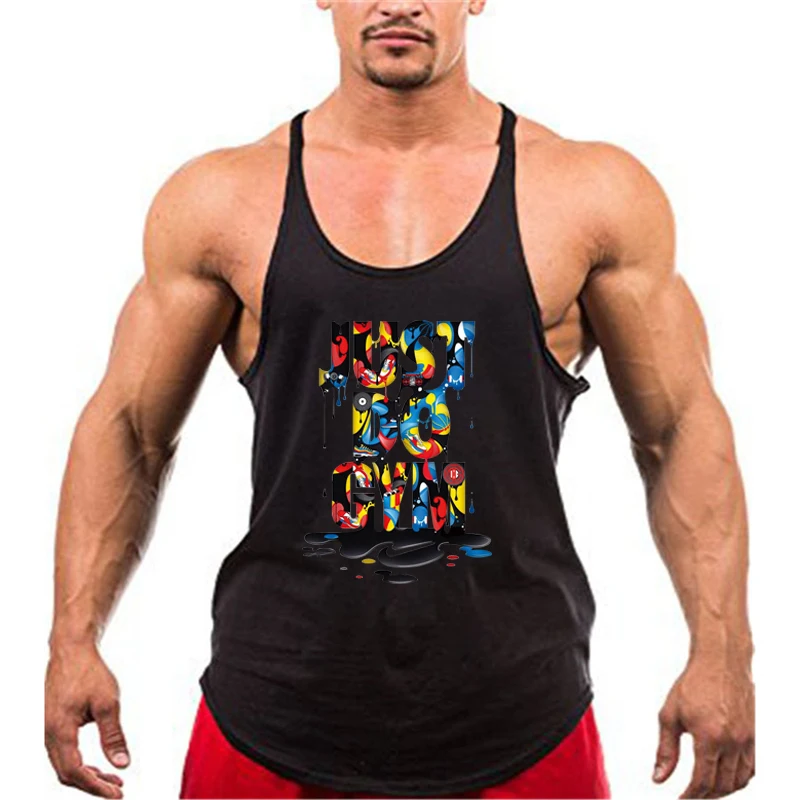 Professional muslce vest bodybuilding mens tank tops cotton singlets ...