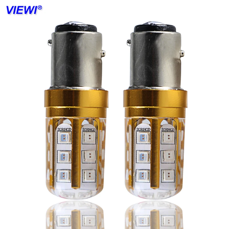 Светодиодные Автомобильные фары S25 P21W 1156 BA15S 1157 BAY15D canbus 12v 24v 3W Супер белый красный