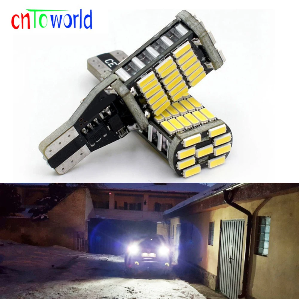 50pcs T15 W16W LED Reverse Light Bulbs 920 921 912 Canbus 4014 45 SMD Highlight LED Backup Parking Light Lamp Bulbs DC12V (9)
