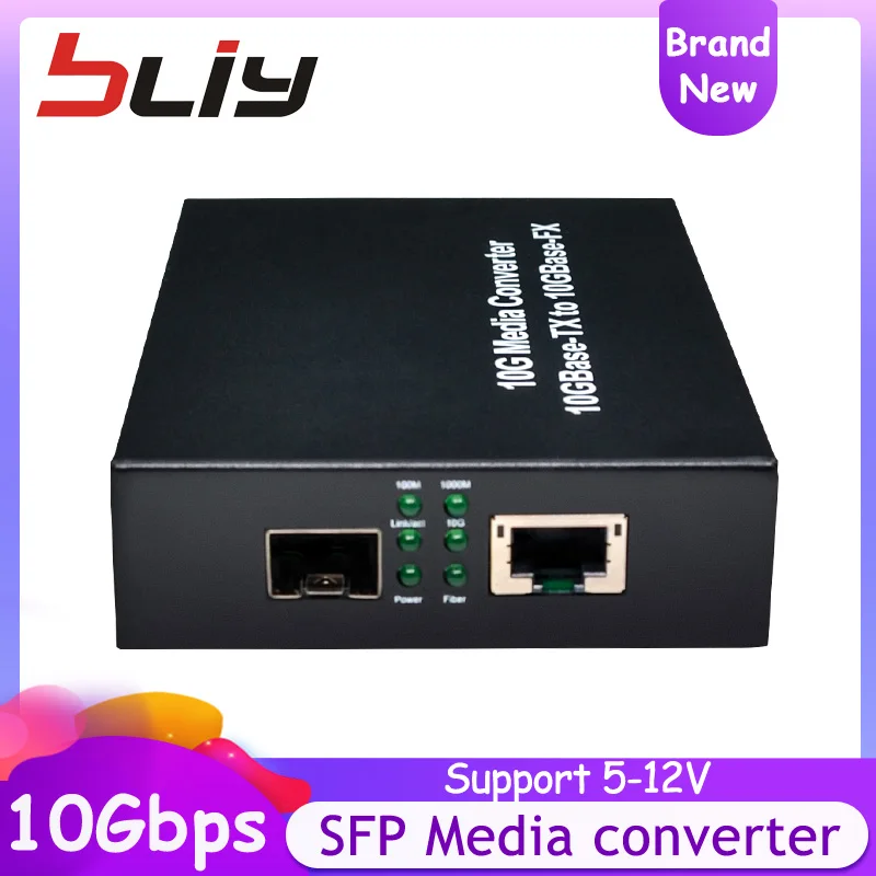 

10G media converter SFP to RJ45 10GBase-TX and 10GBase-FX media converter without SFP module