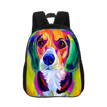 

Custom Backpack Backpack Ms. Men's Travel Bag Animal Cartoon Children's School Bag Boys and Girls Gift Backpack Dog Pattern