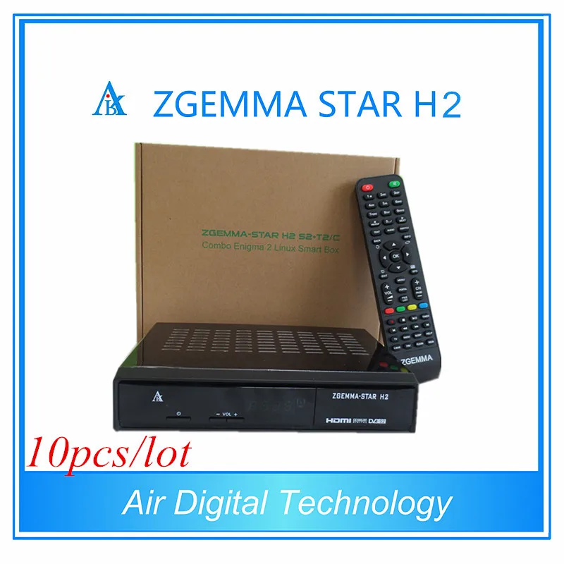 

10pcs/lot Original DVB-T2 Combo Receiver zgemma-star h2 enigma 2 twin tuner DVB-S2 with Hybrid DVB-T2/C